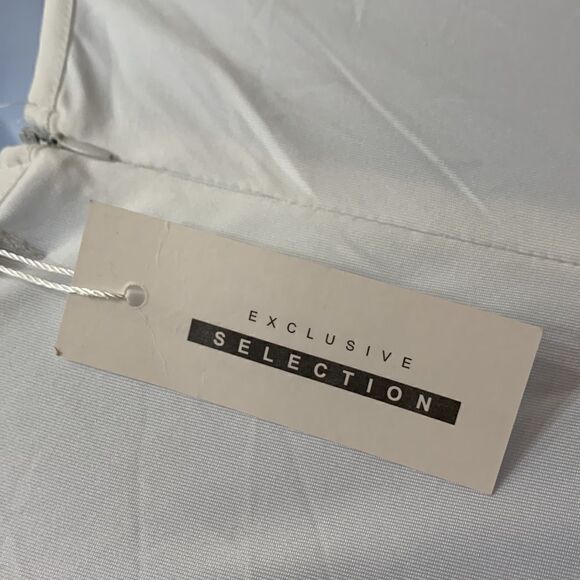 CBR White Pantsuit Jumpsuit Scoop Neck Zippered Back Flare Leg Cotton Polyester - Picture 9 of 15